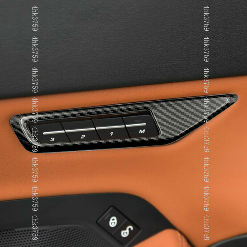Carbon Fiber for Seat Adjustment Button Frame Cover Trim for Jaguar E-PACE 2018-2021
