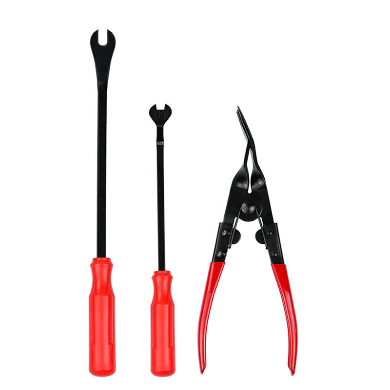 3Pcs Auto Fastener Pliers Retaining Door Panel Clip Trim Remover Pry Bar Tool