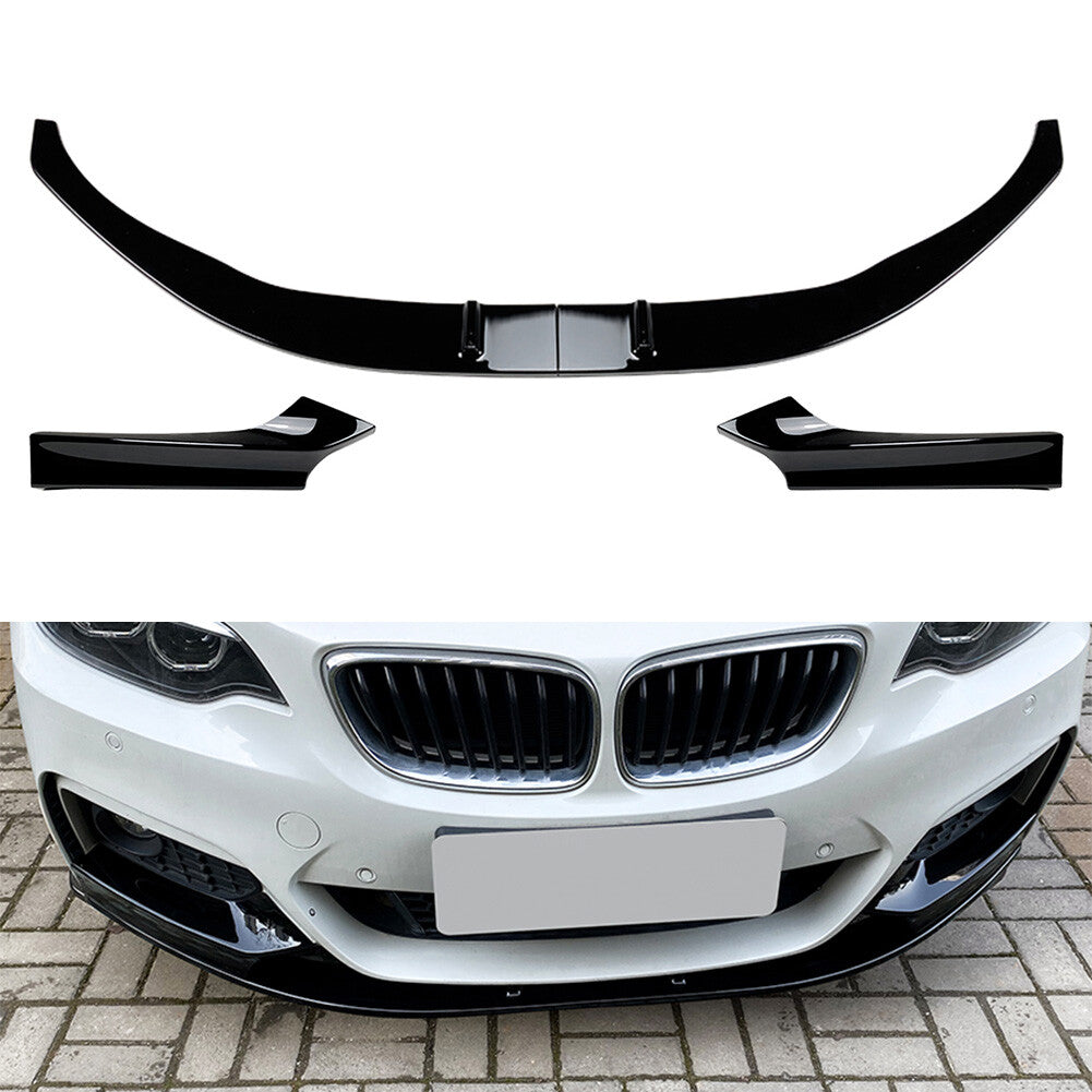 Front Bumper Spoiler Lip+Side Splitter Cover Trim for BMW 2 Series F22 F23