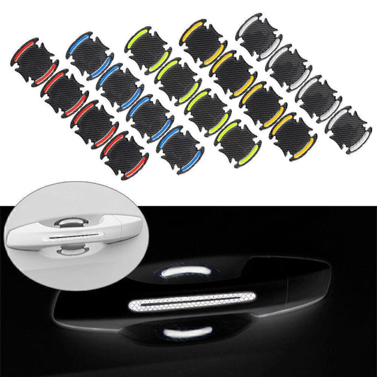 Car Door Handle Reflective Universal Sticker Scratches Protection Carbon Fiber
