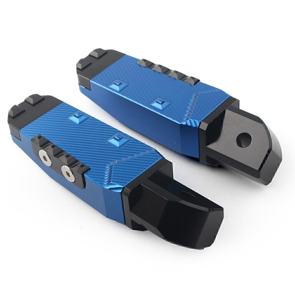 Rear Passenger Footrests Foot Pegs Pedal Pads Fit for Yamaha YZF R1 R6 R1M R1S Blue