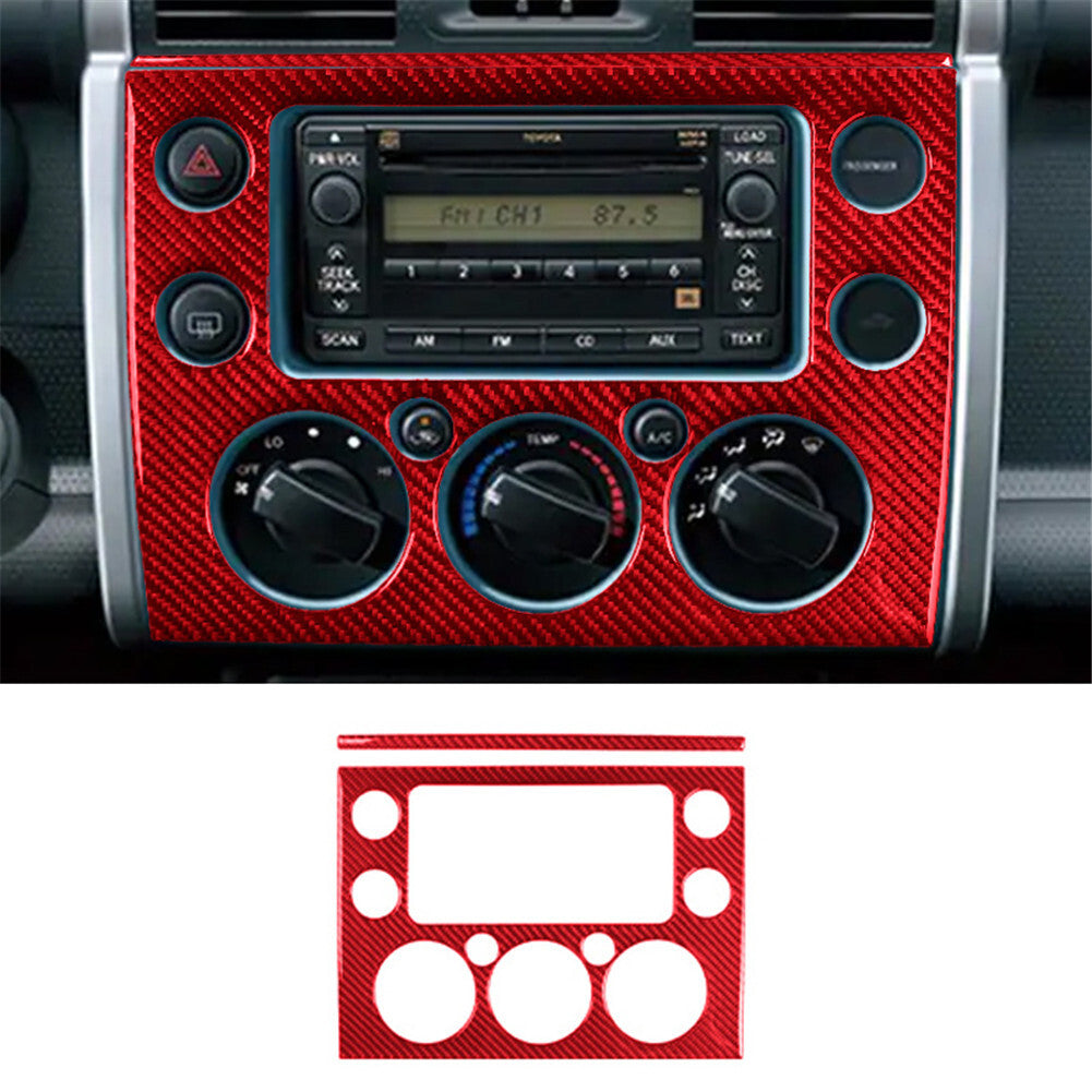 Central Panel Trim Red Carbon Fiber Interior for Toyota FJ Curiser 2007-2021