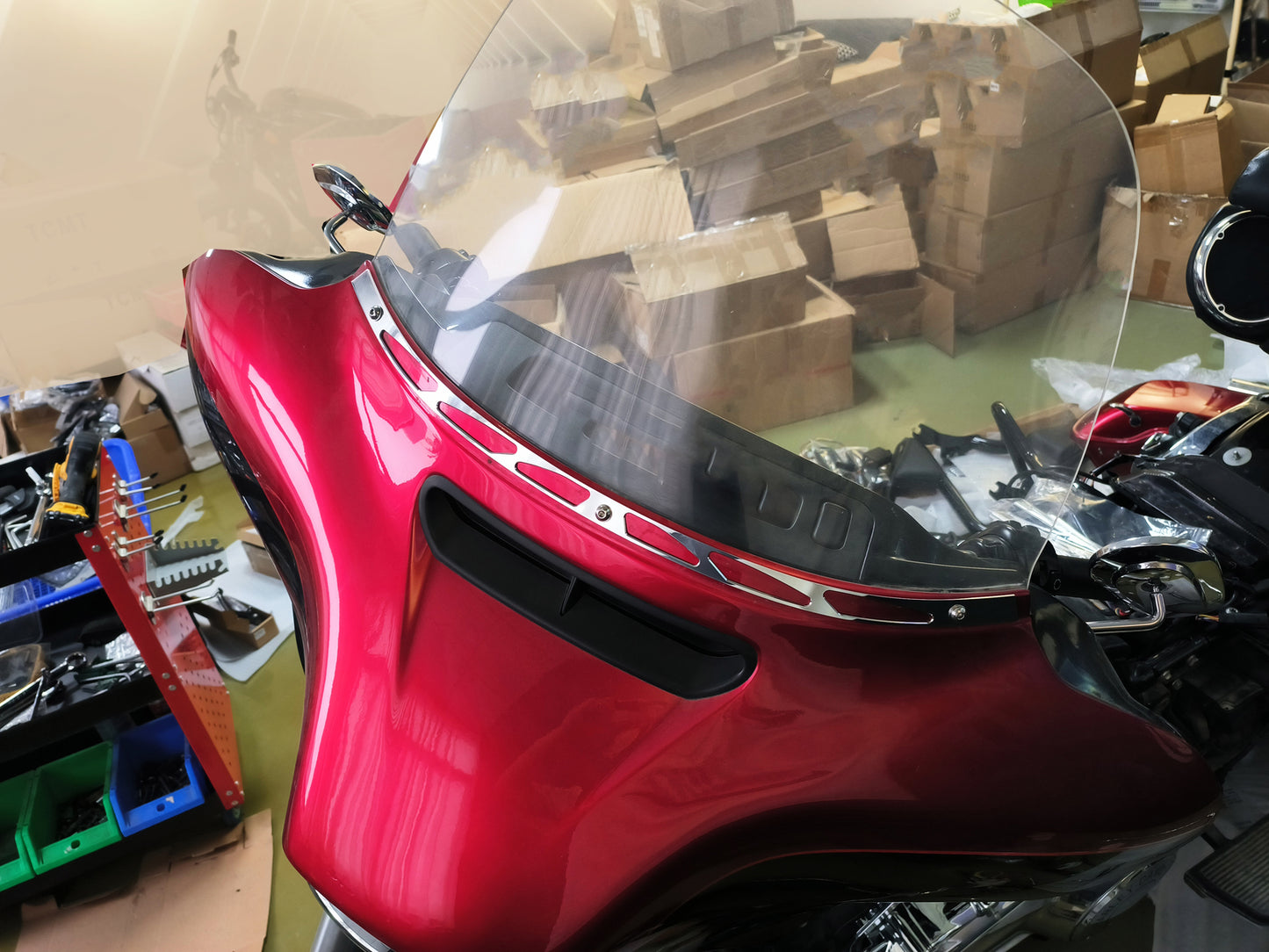 Chrome Fairing Windshield Trim for Harley Touring Electra Street Glide 2014-2023