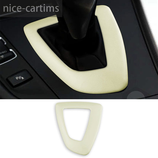 PU Leather Off White Gear Shift Cover for BMW 1 2 3 4 Series 3GT F30 F34 2013-19