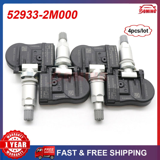 4 new TPMS 52933-2M000 Tire Pressure Sensors for Hyundai Accent for Kia Forte 315MHz
