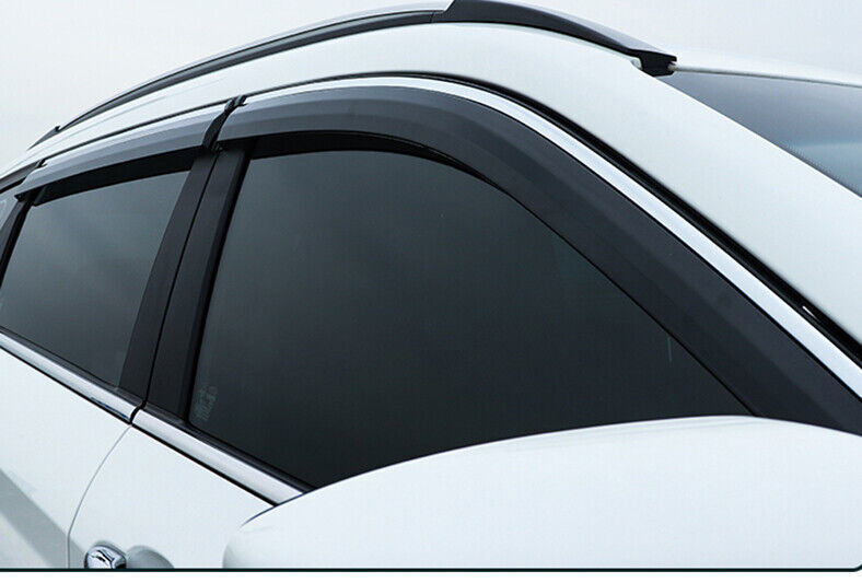 4x for Hyundai Palisade 2020-22 W/Chrome Window Visor Shade Sun Rain Guard Cover