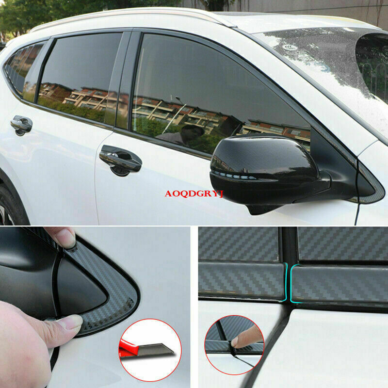 for Honda CR-V 2020-21 Steel Carbon Fiber Full Window Pillar Sill Cover Trim 20x