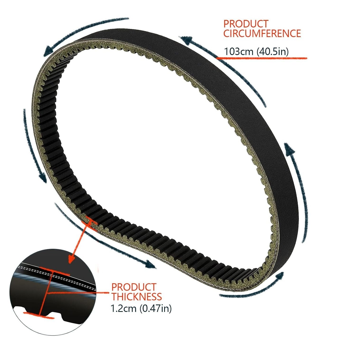 J55-G6241-00 for Golf Cart Drive Belt for Yamaha G2 G5 G8 G9 G11 G14 G16 G22