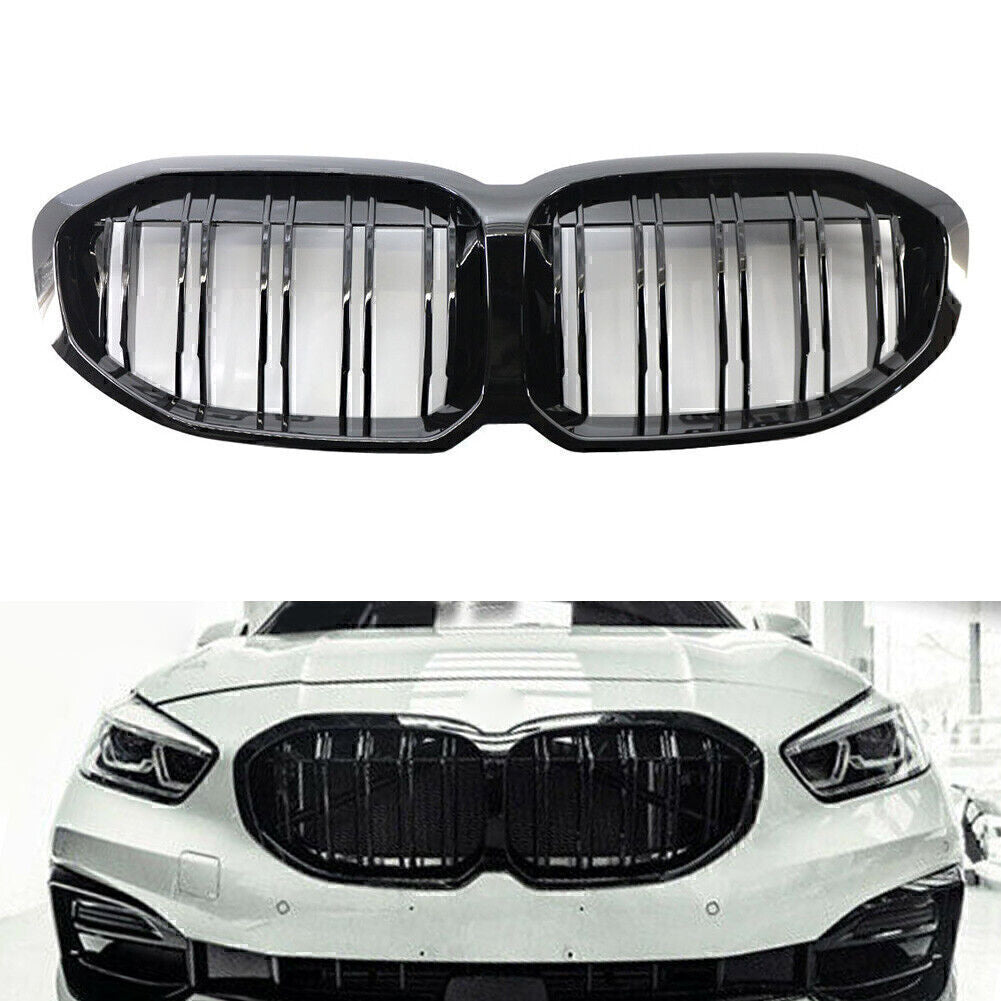 Gloss Black M4 Style Bumper Bar Kidney Grille Grill Fit for BMW 1 Series F40 2019-21