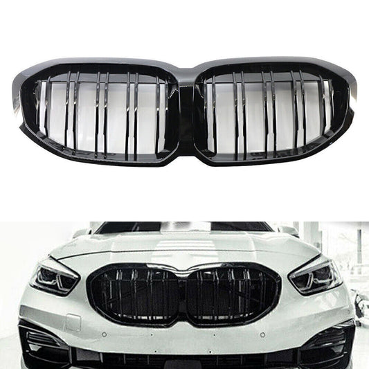 Gloss Black M4 Style Bumper Bar Kidney Grille Grill Fit for BMW 1 Series F40 2019-21