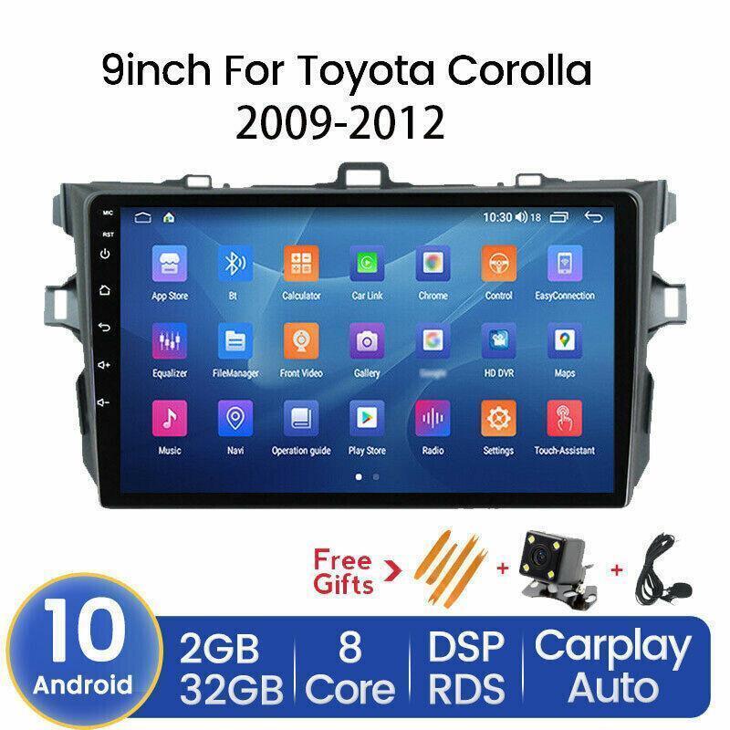 9 Android Car Stereo GPS DSP Carplay 2+32GB for Toyota for Corolla 2009-2012