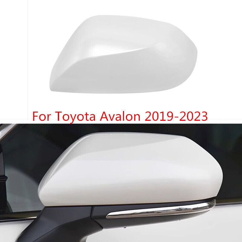 Left Side White Rearview Mirror Cover Shell Cap Fit for Toyota for Avalon 2019-2023