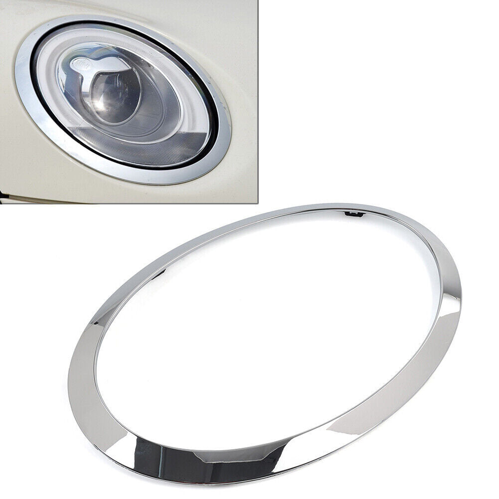 F¨¹r for BMW for Mini F55 F56 F57 14-21 Scheinwerfer Zierring Rechts Silber 51137300632