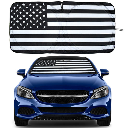 for Cadillac US Flag Car Windshield Sun Shade Reflective Anti UV Shield Cover