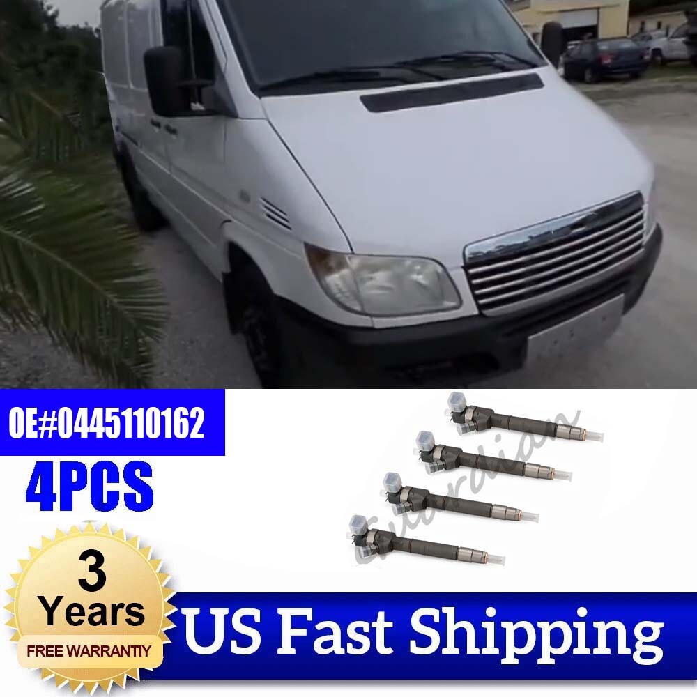 4PCS 0445110162 Fuel Injector for Dodge for Freightliner Sprinter 2500 3500 04-06 05