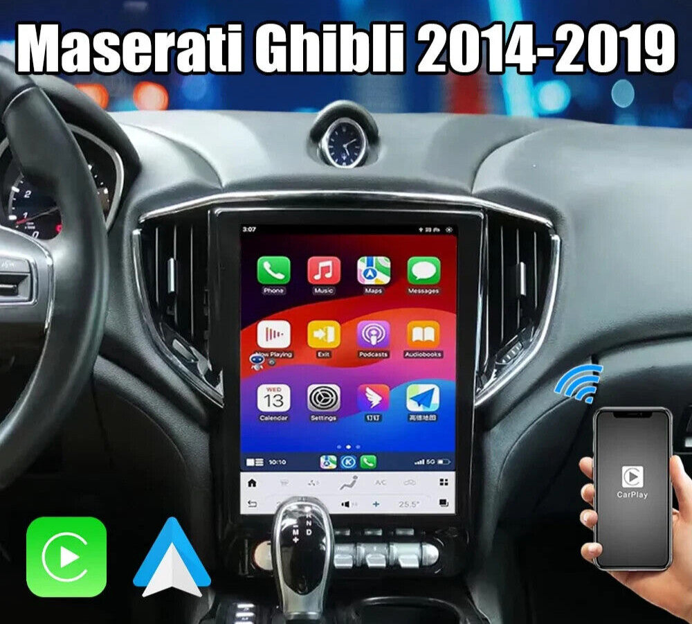 12.1 Android Car Gps Navigation 4+64GB for Tesla Style for Maserati Ghibli 2014~19