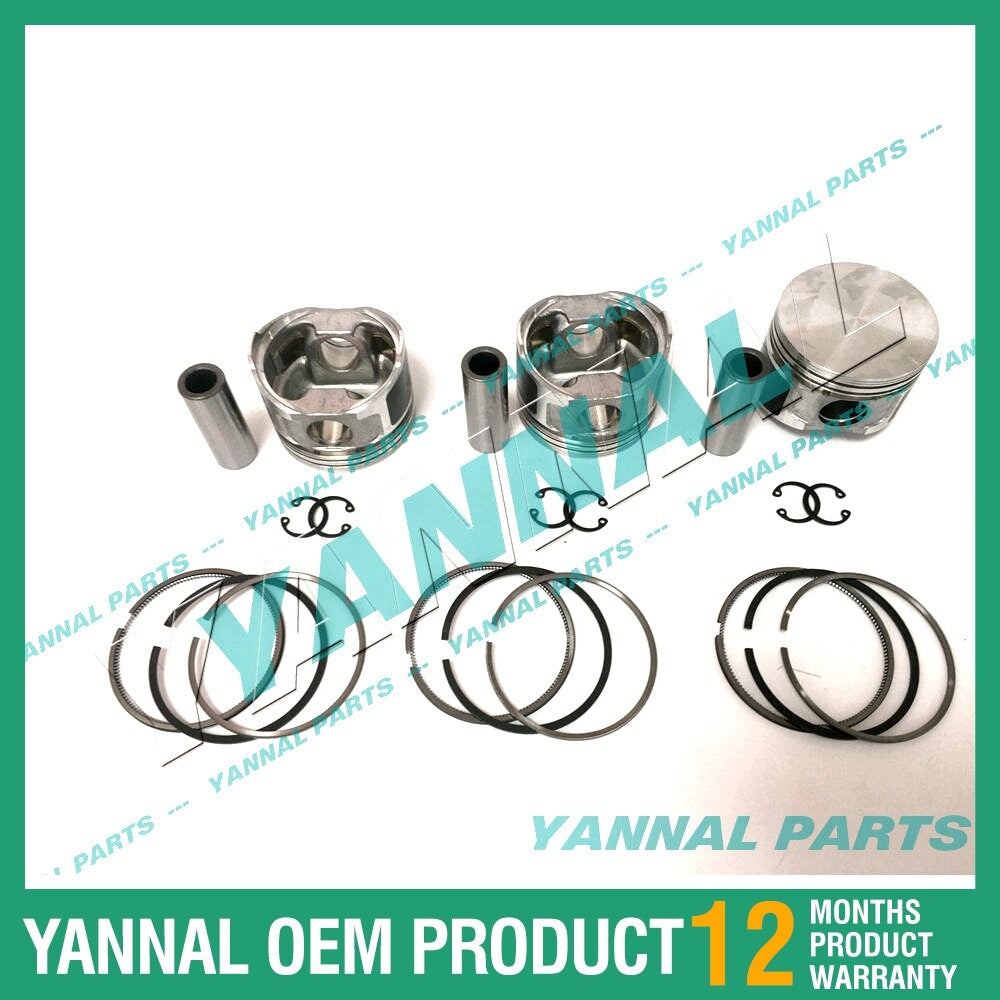 3-piece piston with piston rings + 0.5 mm for Yanmar 3TNE68 engine (oversized)