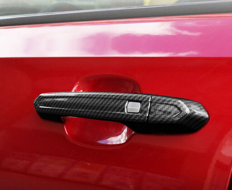 Carbon ABS Style Side for Smart Door Handle Cover Trims for Cadillac CT4 2021-2023