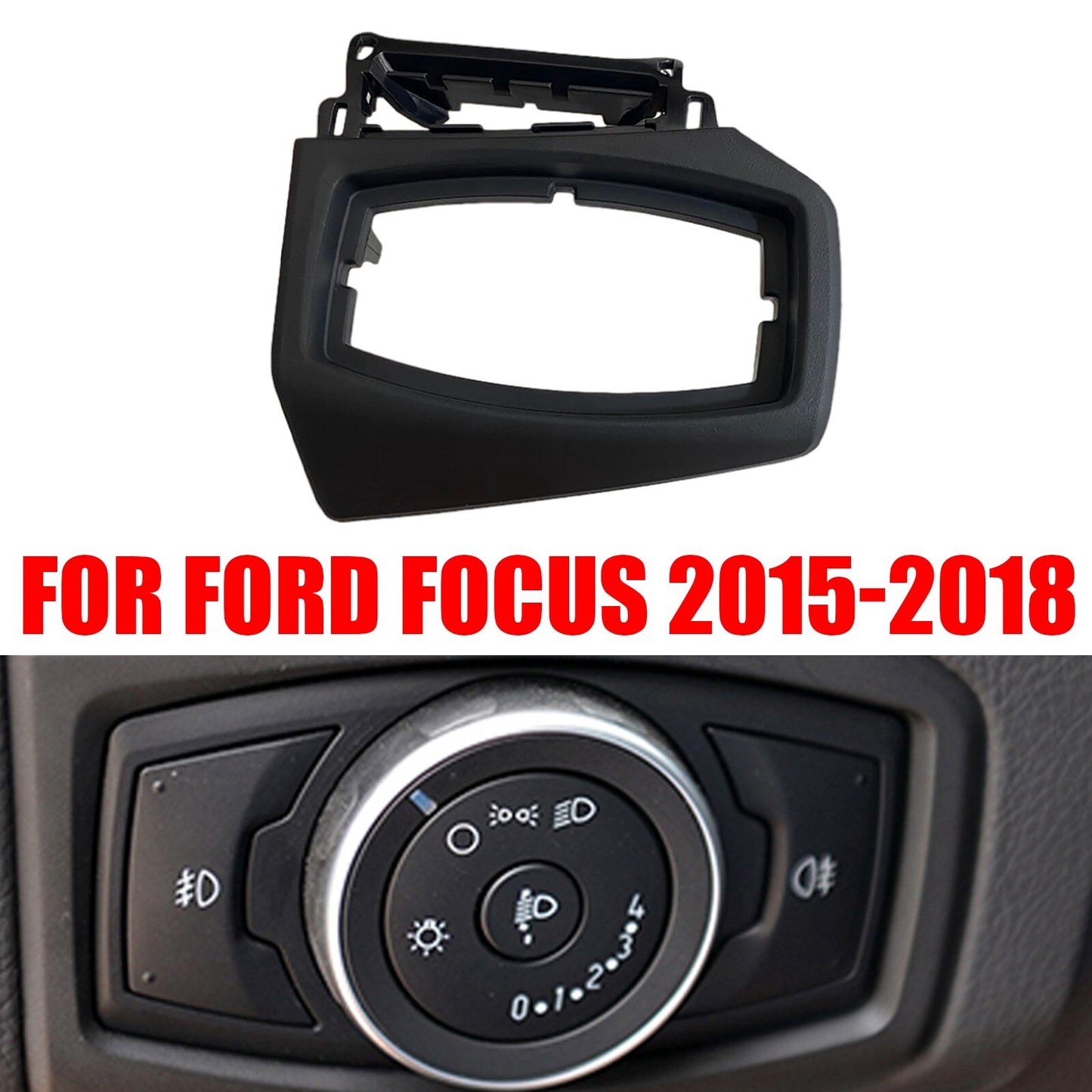 Car headlight switch control cover trim frame for Ford Focus 2015 2016 - 2018 AT