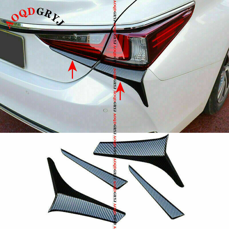 for Lexus ES350 ES300h 2019-2022 Carbon Look Rear TailLight Molding Trim Strips