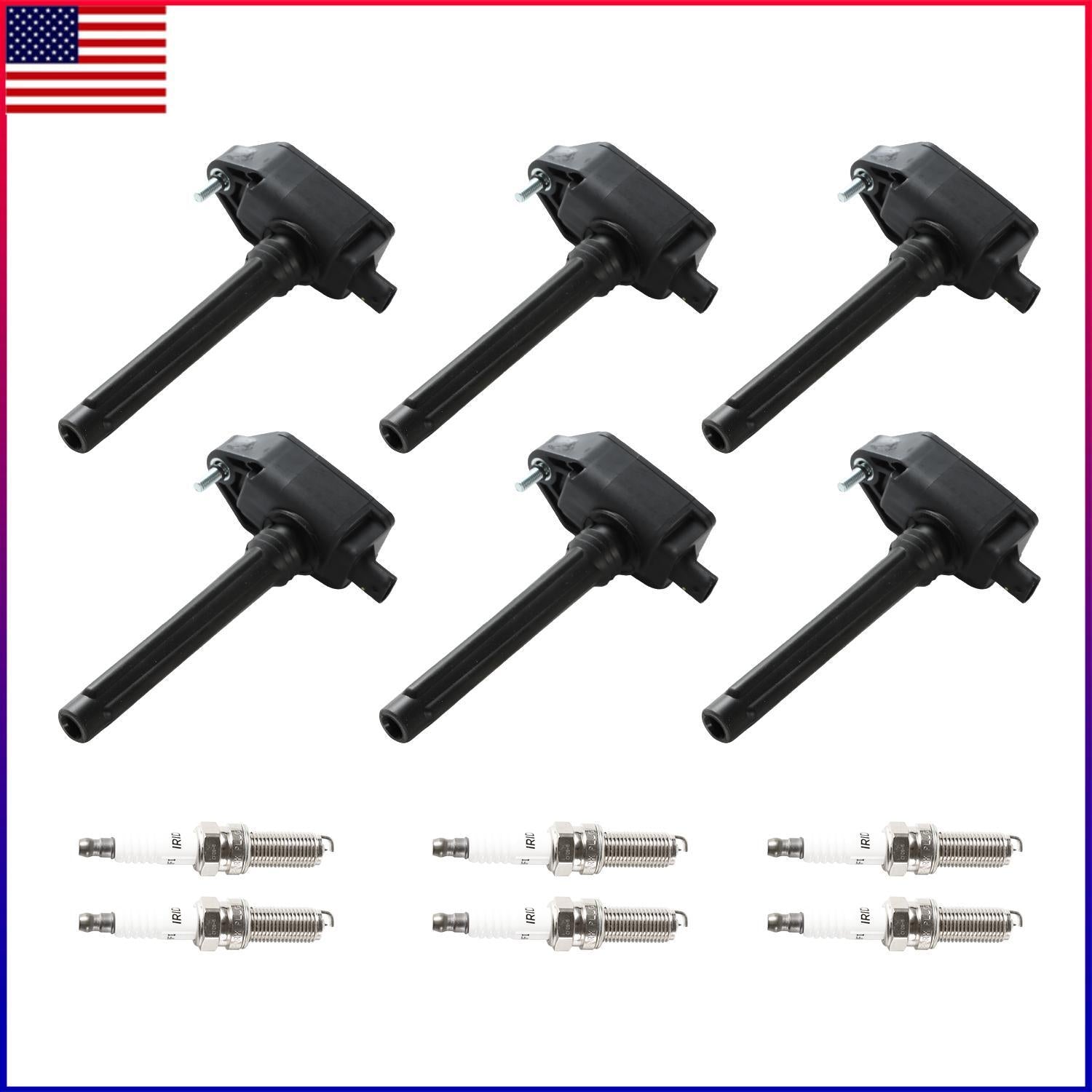 6 Set Ignition Coils + Iridium Spark Plugs UF807 For 2019-2020 for Ram 1500 V6 3.6L