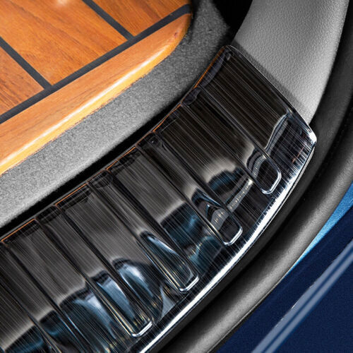 for Kia Carnival 2022-2023 Black Brushed Rear Bumper Protector Sill Plate Covers