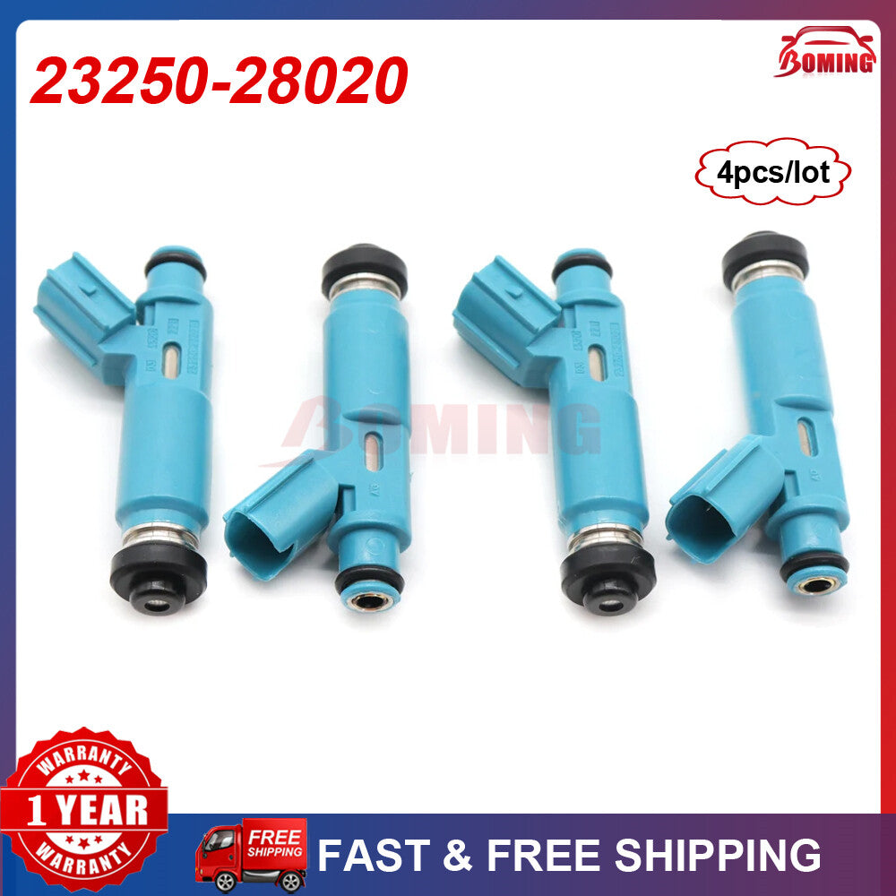 Set of 4pcs 23250-28020 New Fuel Injector Fit for Toyota for Camry Highlander Solara