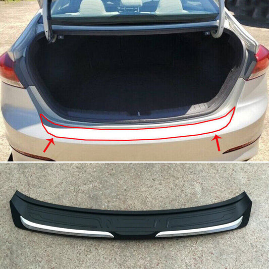 for Hyundai for Elantra 2017-20 Black Rear Trunk Protector Plate Cover Trim Guard 1x
