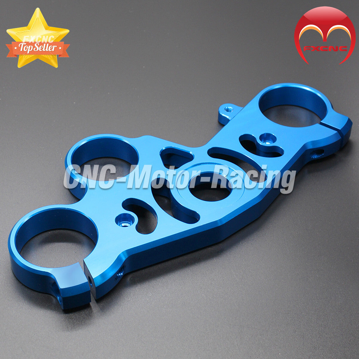 Suitable for Yamaha R1 2004, 2005, and 2006 models. Lowering Triple Tree front top clip, blue.