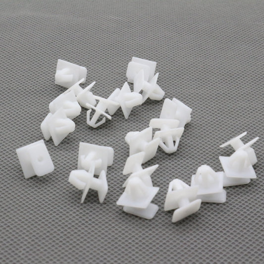 White Cowl Top Hinge Cover Clip for Honda 90602-TK6-A00,20Pcs