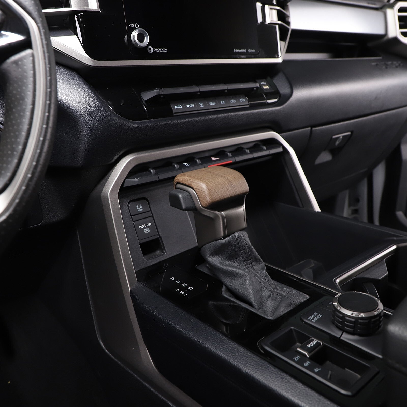 Carbon fiber ABS center control gear cover trim for Toyota @Tundr@Sequoi@2022+