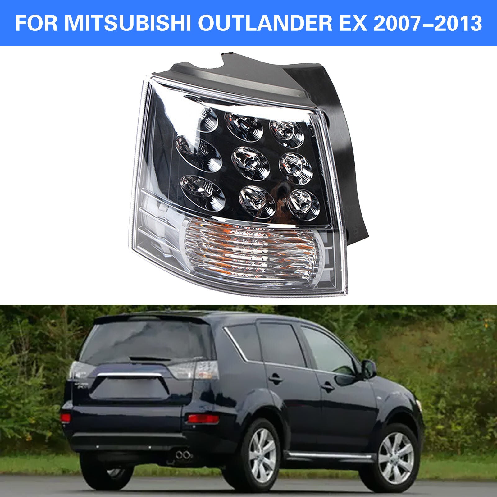 Right Side Tail Lamp for Mitsubishi Outlander EX 07-13 Rear Brake Stop Light AT