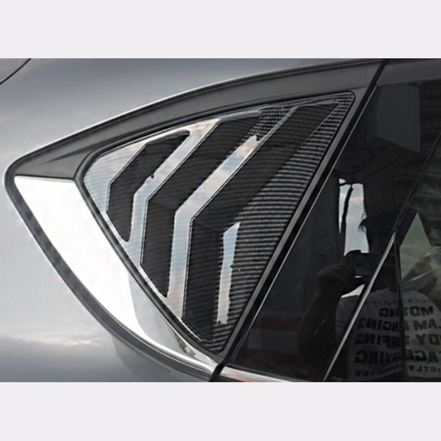 for Mazda CX-5 2017-24 Carbon Fiber Style Side Window Louver Shutter Cover Trim