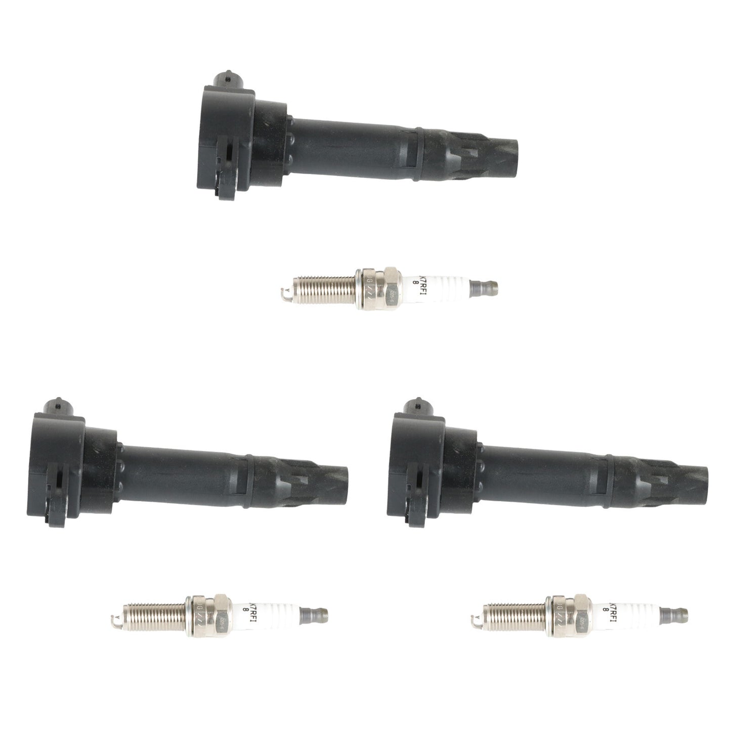 3pcs Ignition Coils+ 3pcs Iridium Spark Plug for 2005-15 for Smart Fortwo 1.0L 0.8L