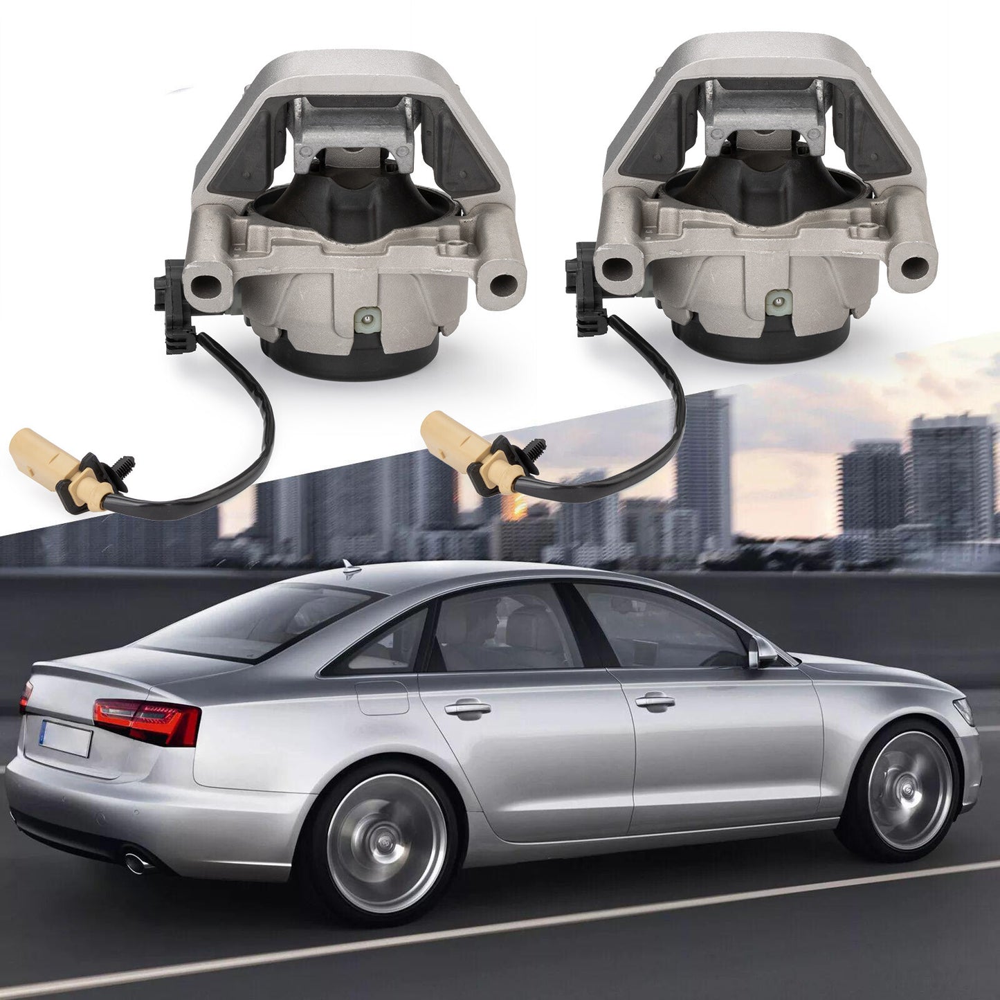 Front Left Right Engine Mounts Mounting for Audi for A6 A7 Quattro 2012-2018 3.0L