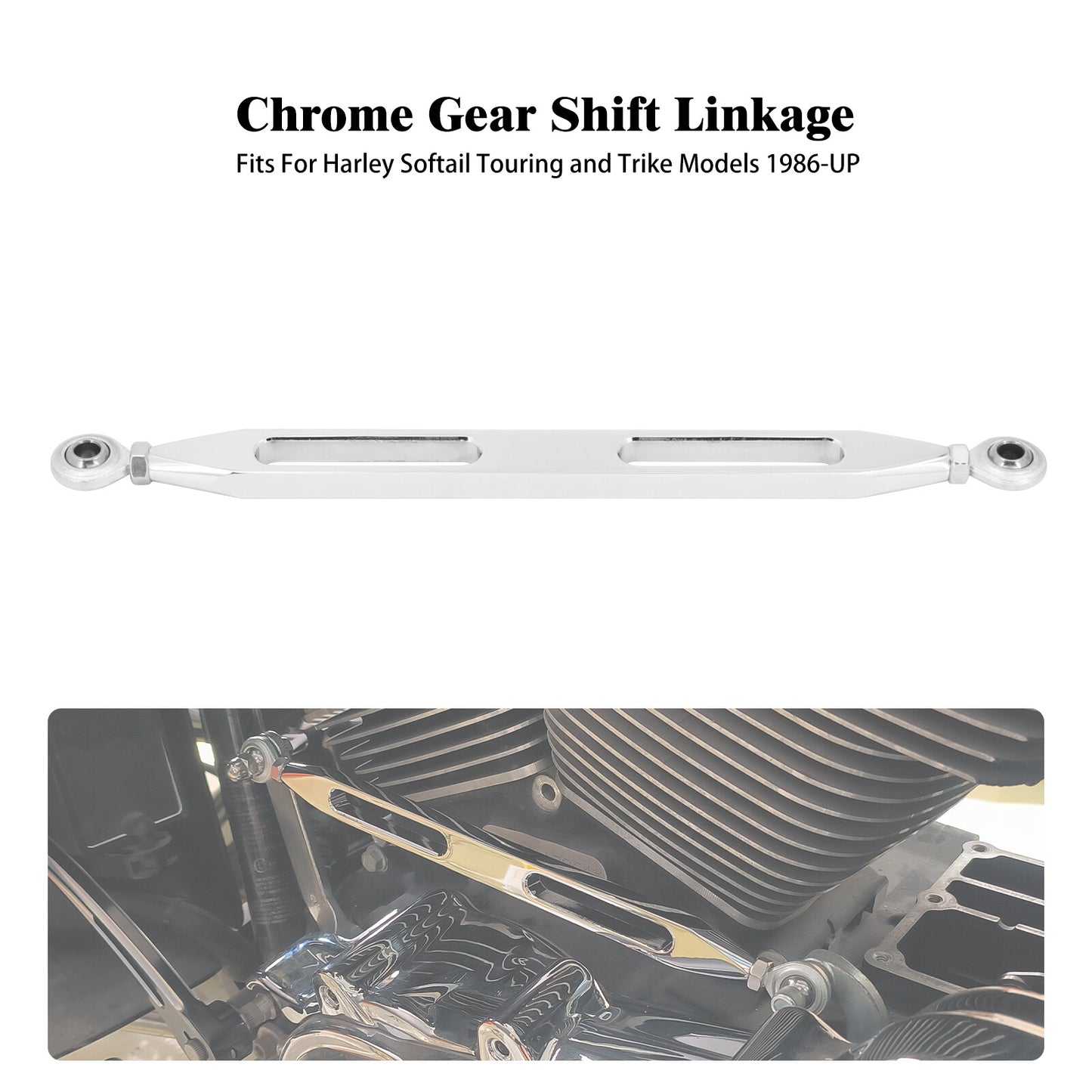 Chrome Shifter Gear Shift Linkage for Harley Touring Electra Glide Softail 86-23