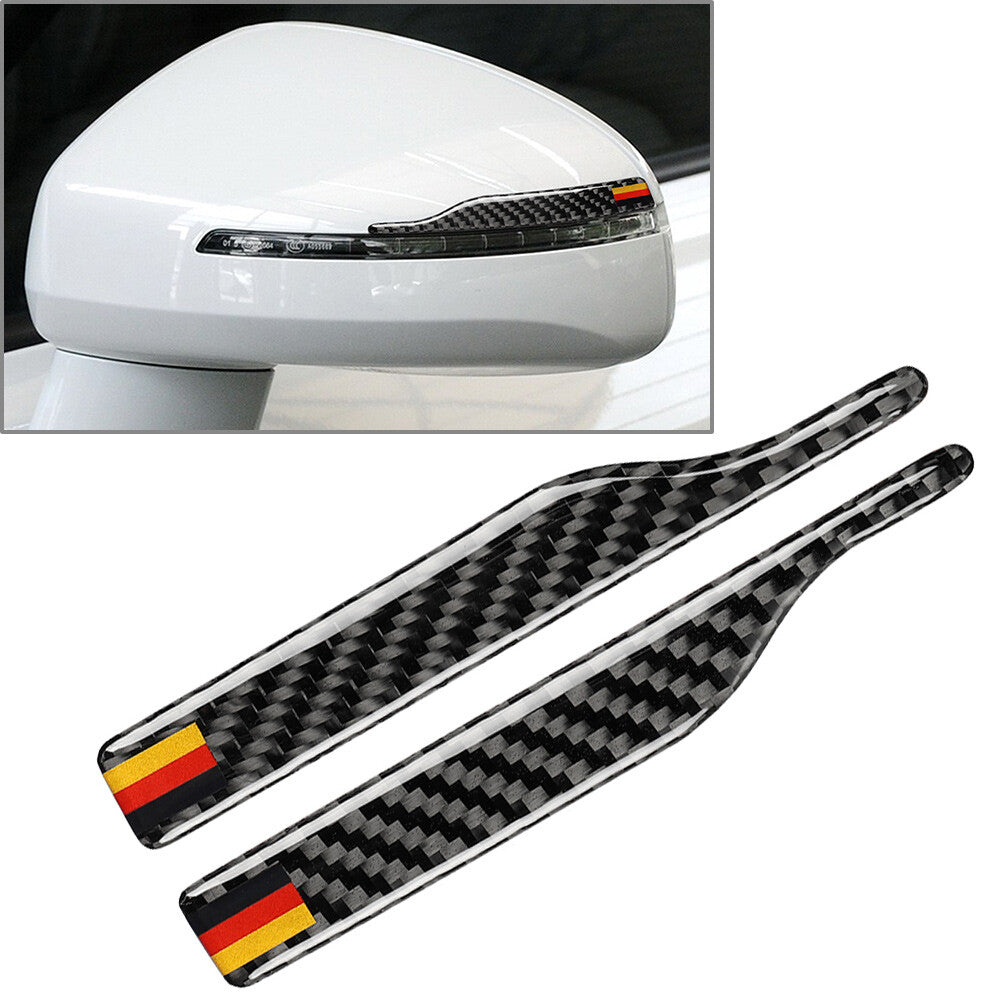 Car Rearview Side Mirror Anti-collision Anti-rub Strip Protector Trim Black 2pcs