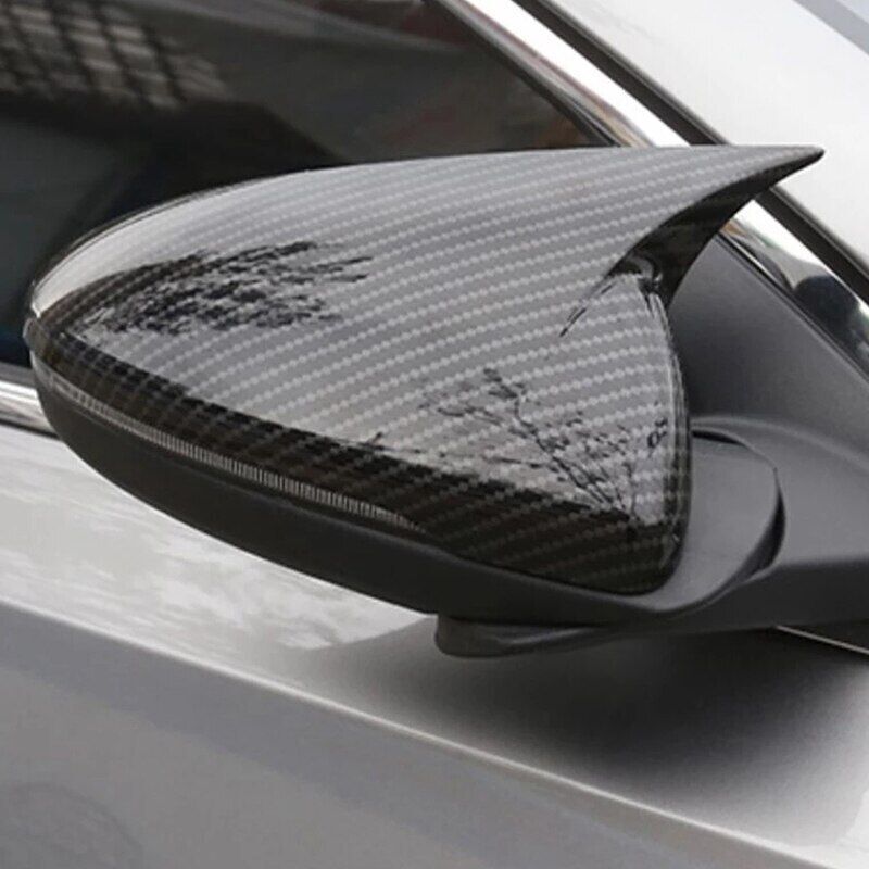 for KIA K3 Forte 2019-2022 Carbon Fiber Horn Side Rear View Mirror Cover Trim