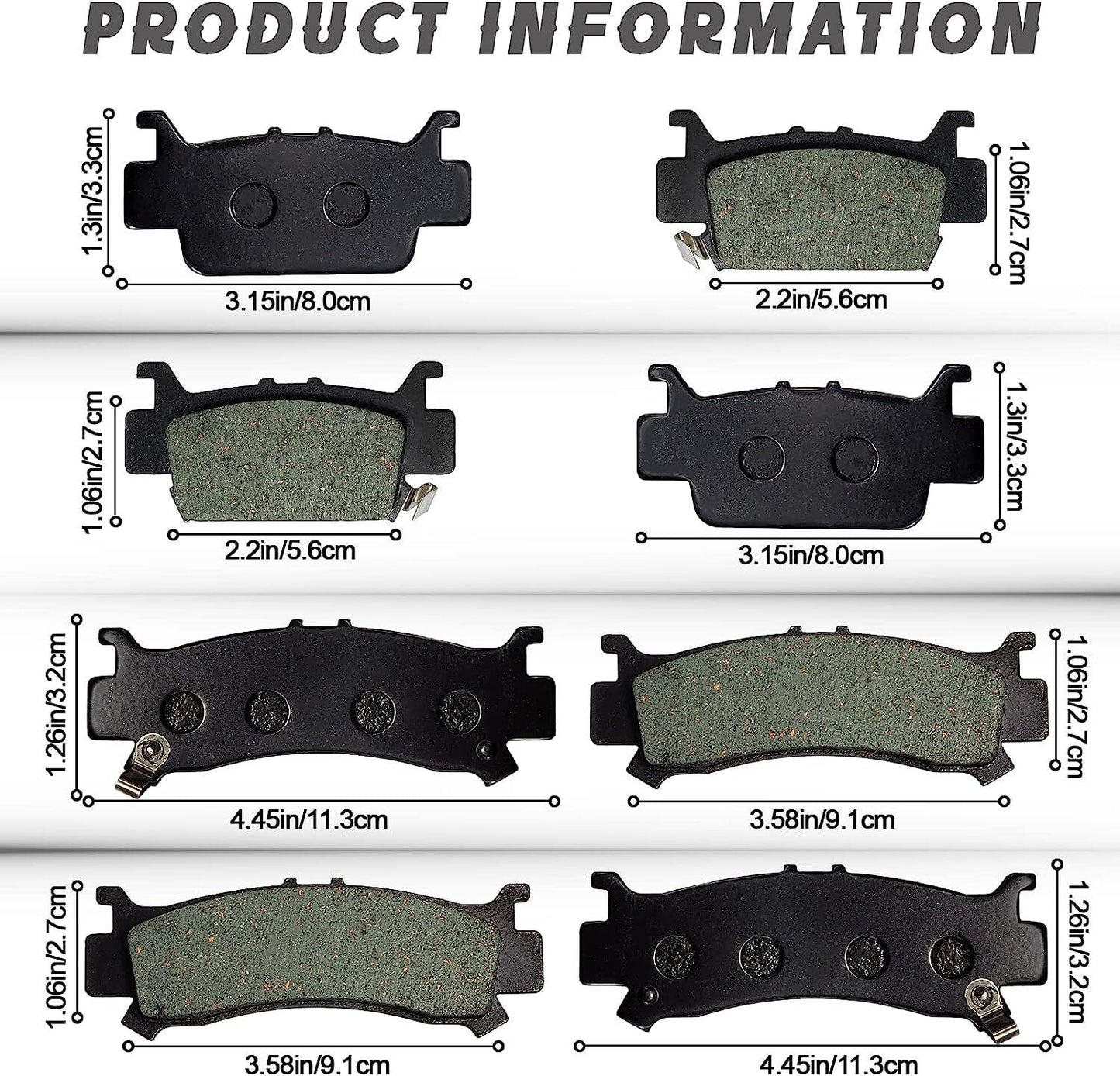 Brake Pads Front Rear for Honda Pioneer Talon 1000 1000R 1000-5 SXS 06451HL4-A01