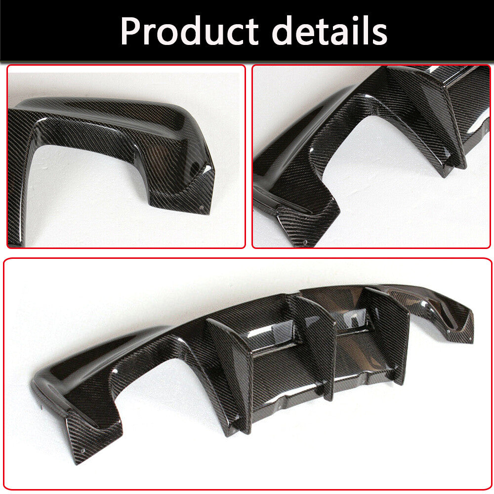Fit for BMW E82 1M Coupe 2011-2016 Carbon Fiber Rear Bumper Diffuser Lip Spoiler