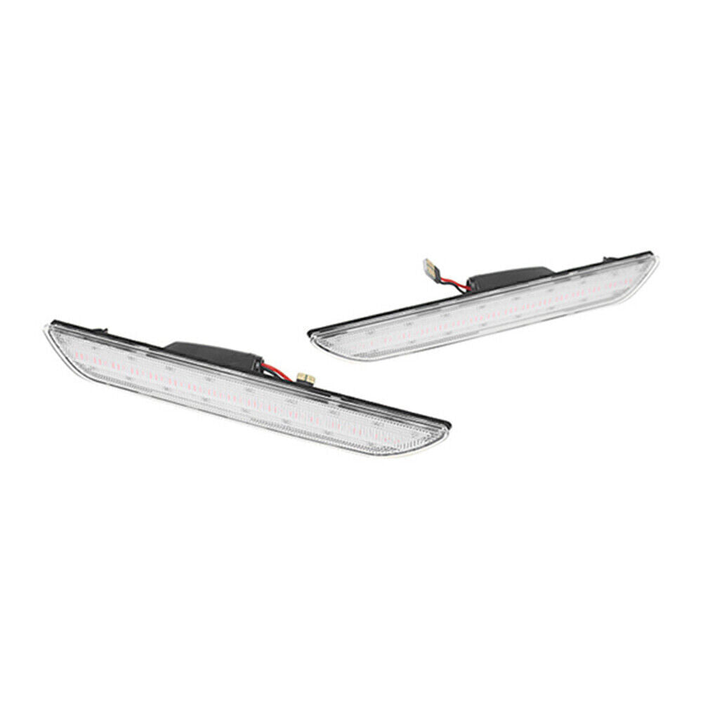 LED Rear Car Side Marker Lights Fit 2015-22 for Ford for Mustang clear shell red light