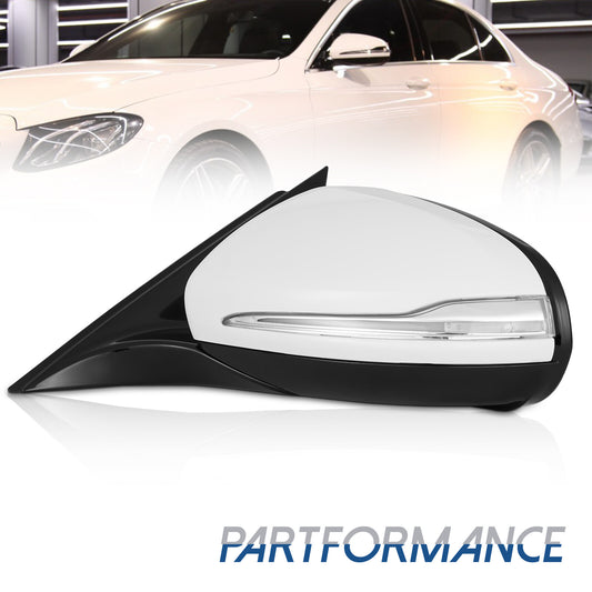Left driver's side mirror for 2017-2020 for Mercedes E200 E300 E450 with blind spot monitoring.