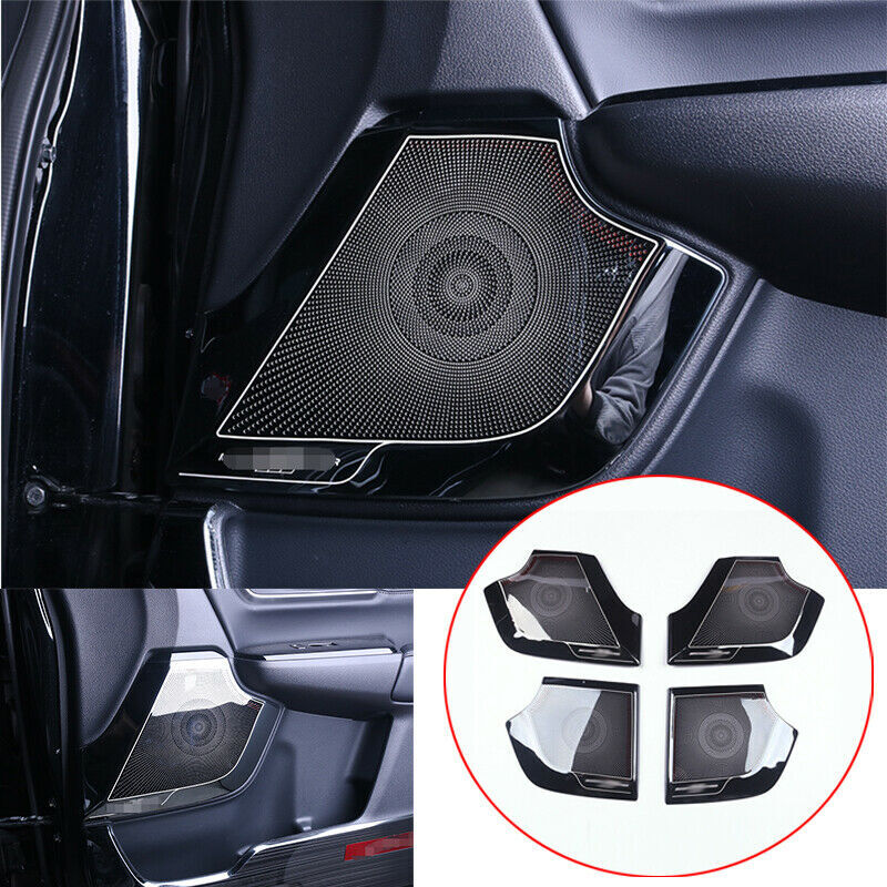 Black Titanium Inner Door Horn Speaker Cover Trims for Honda CRV CR-V 2017-2022