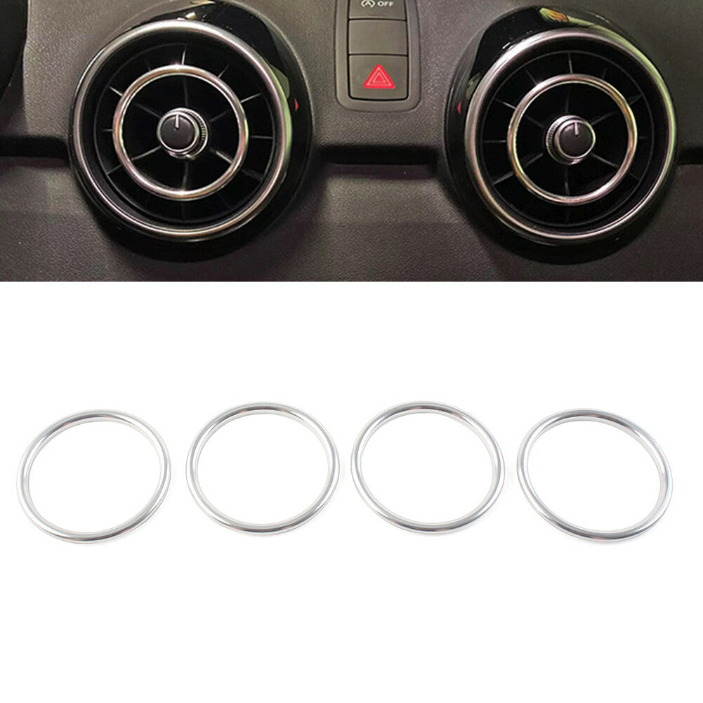 AC Air Condition Vent Outlet Inner Ring Trim Silver for Audi A1 S1 8X 2010-2018