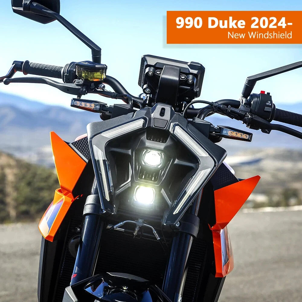 Motorcycle Sport Windshield WindScreen Wind Deflector Visor For 990 Duke 2024