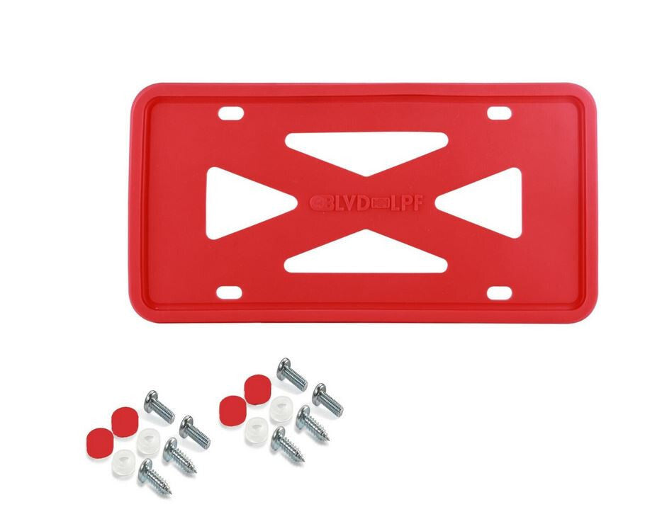 1 piece of red silicone car license plate frame cover cap rear boot  for ford