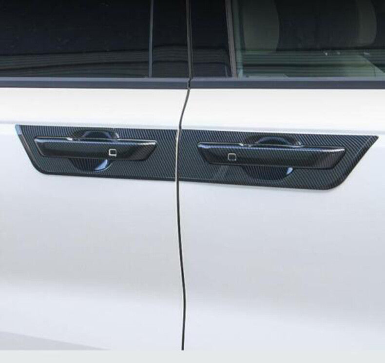 for Kia Carnival 2022-23 carbon fiber Car Door Handle Cover+Cup Bowl Combo Trim