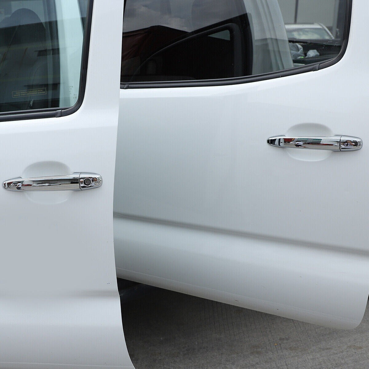 Fit For T@yota T@coma 2011-2015 Chrome ABS Side Door Handle Decorative Trim 8PCS