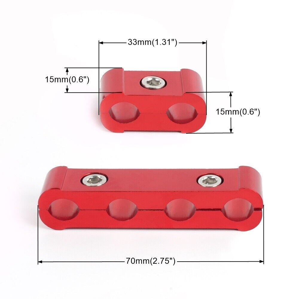 Red 3PCS Engine Spark Plug Wire Separator Divider Clamp Wire Separator Divider