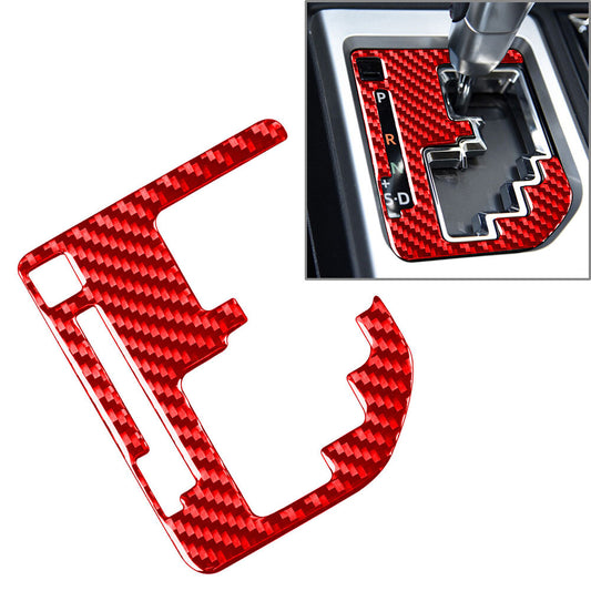 Interior Gear Shift Panel Cover Trim Carbon Fiber for Toyota Tundra 2014-21 RED